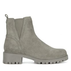 Botki Lasocki. Szare botki Lasocki, bez wzorów, bez obcasa, na płaskiej podeszwie, bez zapięcia. Za 249.99 zł.