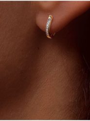 DIA DIAMONDS Pozłacane kolczyki z diamentami rozmiar: onesize. Żółte kolczyki DIA DIAMONDS, z diamentem, pozłacane. Za 249.17 zł.