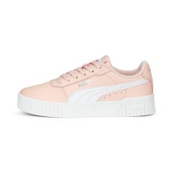 Buty trampki damskie sportowe Puma Carina 2.0. Białe obuwie sportowe Puma, z materiału, bez zapięcia, trekkingowe. Za 262.00 zł.