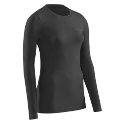 Koszulka sportowa z długim rękawem CEP Cold Weather Base damska. Czarne koszulki sportowe CEP, bez wzorów, bez ramiączek, trekkingowe. Za 209.00 zł.
