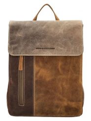 HIDE & STITCHES Skórzany plecak w kolorze jasnobrązowo-beżowym - 24 x 32 x 10 cm rozmiar: onesize. Brązowe plecaki HIDE & STITCHES, bez wzorów, z materiału. Za 260.99 zł.