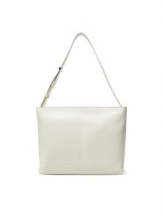 Calvin Klein Torebka Embossed Logo Medium Shopper K60K613172 Écru. Shopper Calvin Klein, bez wzorów, ze skóry, bez dodatków. Za 339.99 zł.