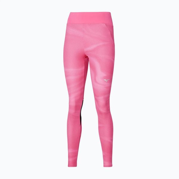 Legginsy damskie Mizuno Printed. Czerwone legginsy Mizuno, l, bez wzorów, z elastanu, do biegania. Za 149.99 zł.