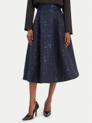 Rinascimento Spódnica trapezowa CFC0126542003 Granatowy Regular Fit. Niebieskie spódnice Rinascimento, xl, bez wzorów, z syntetyku, trapezowe. Za 489.99 zł.