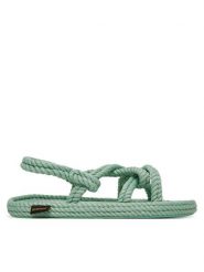 Bohonomad Sandały Bora Bora BOR.0050.WRS Zielony. Zielone sandały Bohonomad, bez wzorów, z materiału, bez obcasa, na płaskiej podeszwie, bez zapięcia. Za 259.99 zł.