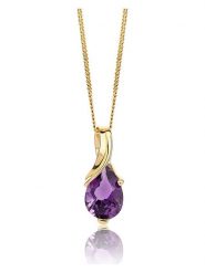 Diamant Exquis Złoty naszyjnik z zawieszką - dł. 45 cm rozmiar: onesize. Różowe naszyjniki Diamant Exquis, z ametystem, złote. Za 1,188.82 zł.