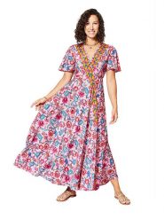 Aller Simplement Sukienka w kolorze jasnoróżowo-czerwonym rozmiar: 34/36. Czerwone sukienki Aller Simplement, bez wzorów, klasyczne, bez kołnierzyka, bez ramiączek, maxi. Za 78.99 zł.