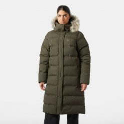 Parka dla kobiet Helly Hansen Aria. Zielone parki Helly Hansen, na zimę, eleganckie, bez kaptura. W wyprzedaży za 1,398.50 zł.
