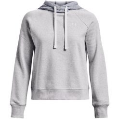 Bluza damska Under Armour Rival Fleece CB Hoodie. Szare bluzy sportowe Under Armour, l, bez wzorów, bez kaptura. Za 159.08 zł.