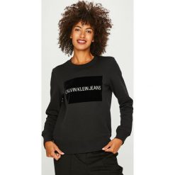 Calvin Klein Jeans - Bluza. Czarne bluzy sportowe Calvin Klein Jeans, l, z jeansu. Za 399.90 zł.