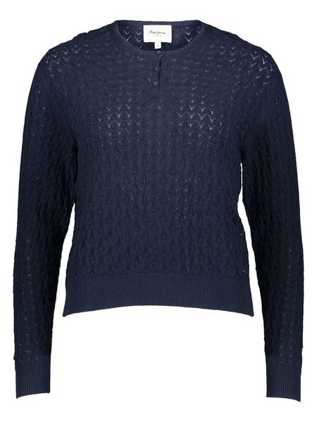 Pepe Jeans Sweter w kolorze granatowym rozmiar: S. Niebieskie swetry Pepe Jeans, s, bez wzorów, z bawełny, bez ramiączek. Za 129.45 zł.
