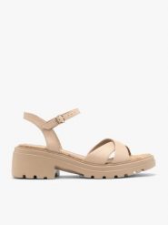 Beżowe sandały damskie. Brązowe sandały Brawo sp. z o.o., bez wzorów, ze skóry, eleganckie, bez obcasa, na platformie, bez zapięcia. Za 329.99 zł.