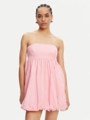 BARDOT Sukienka letnia 60006DB Różowy Regular Fit. Czerwone sukienki Bardot, na lato, bez wzorów, bez kołnierzyka, bez ramiączek. Za 509.99 zł.