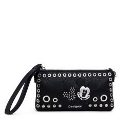 Torebka Desigual. Czarne listonoszki Desigual, bez wzorów, bez dodatków. Za 189.99 zł.