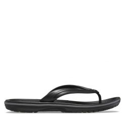 Japonki Crocs. Czarne klapki Crocs, bez wzorów, bez obcasa. Za 119.99 zł.
