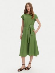 Weekend Max Mara Sukienka codzienna Magma 2515221142 Zielony Regular Fit. Zielone sukienki Weekend Max Mara, na co dzień, bez wzorów, z bawełny, bez kołnierzyka, bez ramiączek, proste. Za 829.99 zł.