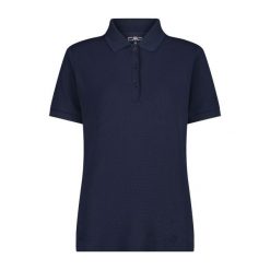 Damska koszulka polo CMP. Niebieskie bluzki CMP, bez wzorów, bez kołnierzyka, bez ramiączek. Za 29.99 zł.