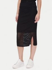 DKNY Spódnica ołówkowa P5BRAV85 Czarny Slim Fit. Czarne spódnice DKNY, m, bez wzorów, z syntetyku, ołówkowe. Za 249.99 zł.