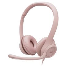 Logitech H390 USB Różowy. Czerwone szorty Logitech, bez wzorów. Za 159.00 zł.