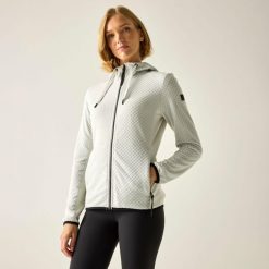 Damska bluza polarowa Ellula z kapturem i zamkiem błyskawicznym. Szare bluzy Regatta, bez wzorów, z materiału, z kapturem. Za 349.99 zł.