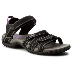 Sandały Teva. Czarne sandały Teva, bez wzorów, sportowe, bez obcasa, bez zapięcia. Za 209.99 zł.