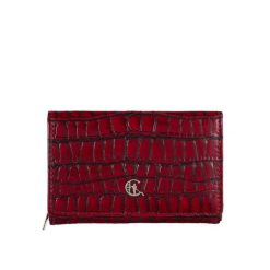 Czerwony Portfel Damski croco Canaletto – Skóra Naturalna PD1225cs96 RFID. Czerwone portfele bez wzorów, ze skóry. Za 170.00 zł.
