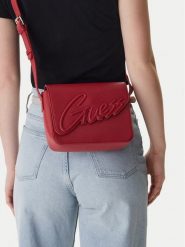 Guess Torebka J3YZ32 WG730 Czerwony. Czerwone listonoszki Guess, z aplikacjami, ze skóry, bez dodatków. Za 148.99 zł.