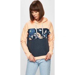 Roxy - Bluza. Niebieskie bluzy Roxy, s, bez wzorów, z bawełny, z kapturem. W wyprzedaży za 229.90 zł.