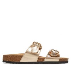 Klapki ONLY Shoes. Żółte klapki ONLY SHOES, bez wzorów, bez obcasa. Za 129.99 zł.