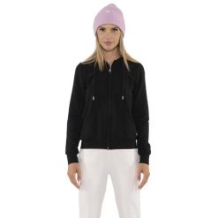 Bluza miękka z kaptur na co dzień na siłownię. Czarne bluzy LEONE 1947 APPAREL, bez wzorów, z bawełny, bez kaptura. W wyprzedaży za 134.57 zł.