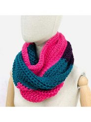 MILANO AMOUR Szal-koło w kolorze morsko-różowo-bordowym - 128 x 25 cm rozmiar: onesize. Niebieskie szaliki MILANO AMOUR, bez wzorów, z materiału. Za 191.88 zł.