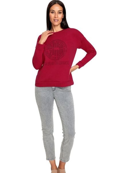 Heine Bluza w kolorze czerwonym rozmiar: 40. Czerwone bluzy Heine, bez wzorów, bez kaptura. Za 51.95 zł.