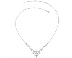 Naszyjnik z białego złota z brylantami - 0,45 ct - próba 585. Białe naszyjniki Apart, z brylantem, złote. Za 9,990.00 zł.