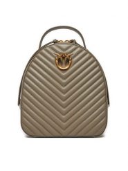 Pinko Plecak Love Click Classic Backpack PE 24 PLTT 102530 A1J2 Khaki. Brązowe plecaki Pinko, bez wzorów, ze skóry. Za 959.99 zł.