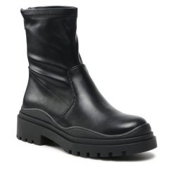 Botki Vero Moda. Czarne botki Vero Moda, bez wzorów, bez obcasa, na płaskiej podeszwie, bez zapięcia. Za 269.99 zł.