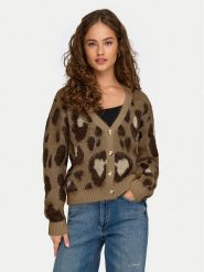 ONLY Kardigan Edelie 15353090 Brązowy Regular Fit. Brązowe kardigany Only, m, bez wzorów, z syntetyku. Za 199.99 zł.