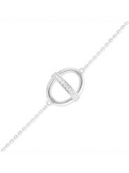 Eclat d'Argent Srebrna bransoletka z elementem ozdobnym rozmiar: onesize. Szare bransoletki Eclat d'Argent, z cyrkonią, srebrne. Za 82.99 zł.