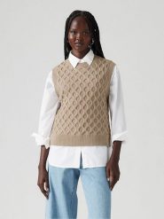 Levi's Bezrękawnik w kolorze karmelowym rozmiar: L. Brązowe swetry Levi's®, l, bez wzorów, z wełny, bez ramiączek. Za 158.47 zł.
