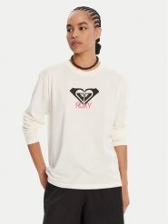 Roxy Bluzka Hangloose Art Ls ERJZT06035 Écru Regular Fit. Bluzki Roxy, m, bez wzorów, z bawełny, bez kołnierzyka, bez ramiączek. Za 109.99 zł.