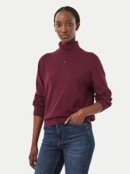 Tommy Jeans Golf Essential DW0DW23361 Fioletowy Regular Fit. Fioletowe golfy Tommy Jeans, xl, bez wzorów, z bawełny, bez ramiączek. Za 369.99 zł.
