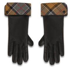 Rękawiczki Damskie Barbour. Czarne rękawiczki Barbour, bez wzorów. Za 299.99 zł.