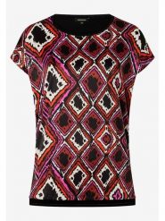 More & More Koszulka w kolorze czerwono-czarnym rozmiar: 42. Czarne bluzki More & More, s, bez wzorów, z wiskozy, klasyczne, bez kołnierzyka, bez ramiączek. Za 70.08 zł.