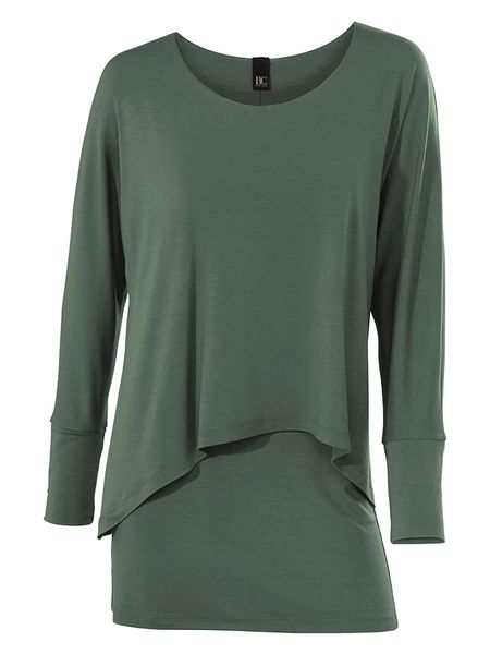 Heine Koszulka w kolorze zielonym rozmiar: 36. Zielone bluzki Heine, bez wzorów, bez kołnierzyka, bez ramiączek. Za 105.63 zł.