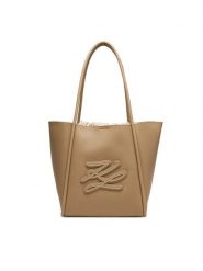 KARL LAGERFELD Torebka B2W30051 Beżowy. Brązowe shopper KARL LAGERFELD, bez wzorów, ze skóry, bez dodatków. Za 1,399.00 zł.
