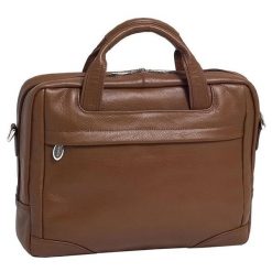 Torba skórzana unisex McKlein Montclare aktówka na laptopa 13 mała brązowa. Brązowe torby na laptopa bez wzorów, do ręki, małe. Za 715.00 zł.