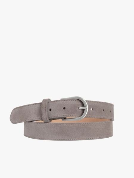 Brązowy pasek ze srebrną klamrą. Brązowe paski Ryłko, bez wzorów, ze skóry, eleganckie. Za 129.99 zł.