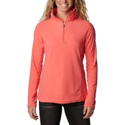 Bluza turystyczna damska Columbia Glacial IV 1/2 Zip. Czerwone bluzy Columbia, bez wzorów, z polaru, bez kaptura. Za 128.70 zł.