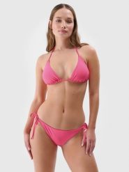 4F Dół od bikini damski - różowy S. Czerwone szorty 4f, bez wzorów, z elastanu, wakacyjne. W wyprzedaży za 29.99 zł.