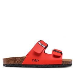 Klapki CMP. Czerwone klapki CMP, bez wzorów, bez obcasa. Za 138.99 zł.