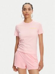 Juicy Couture T-Shirt La Beach JCWCT125319 Różowy Regular Fit. Czerwone t-shirty Juicy Couture, s, bez wzorów, z bawełny, bez kołnierzyka, bez ramiączek. Za 139.99 zł.